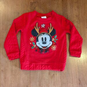 Disney Minnie Mouse Holiday Sweater Girls Size 5/6